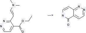 The Pyrido[4, 3-c]pyridazin-5(6H)-one can be obtained by 3-(2-Dimethylamino-vinyl)-pyridazine-4-carboxylic acid ethyl ester.